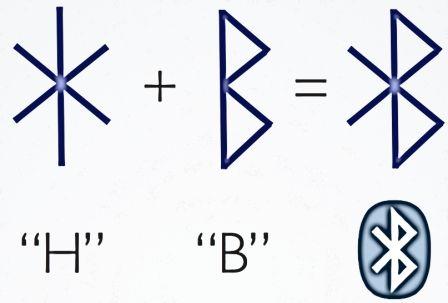 origem do símbolo Bluetooth.